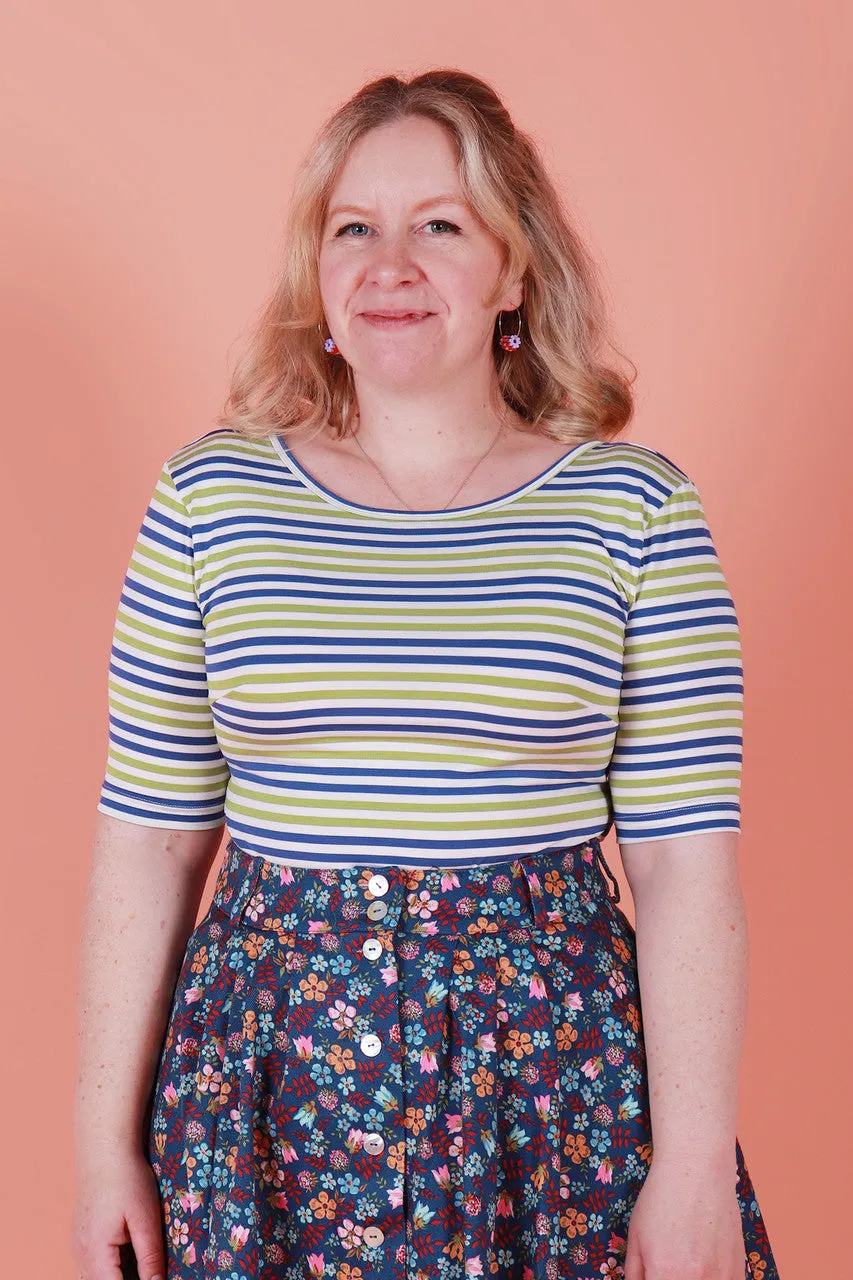 Winnie Reversible Top Balmoral Stripe