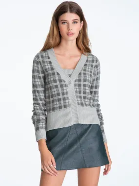 Women's 525 America | Plaid Cropped Cardigan Sweater | Ivy
