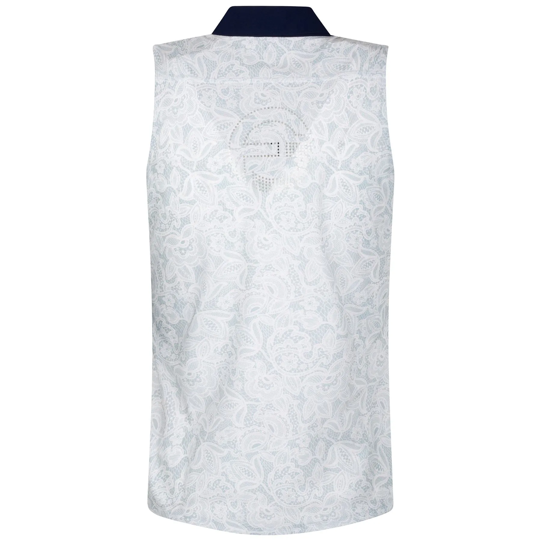 Womens Lace Print Sleeveless Polo Lace Print - SS22