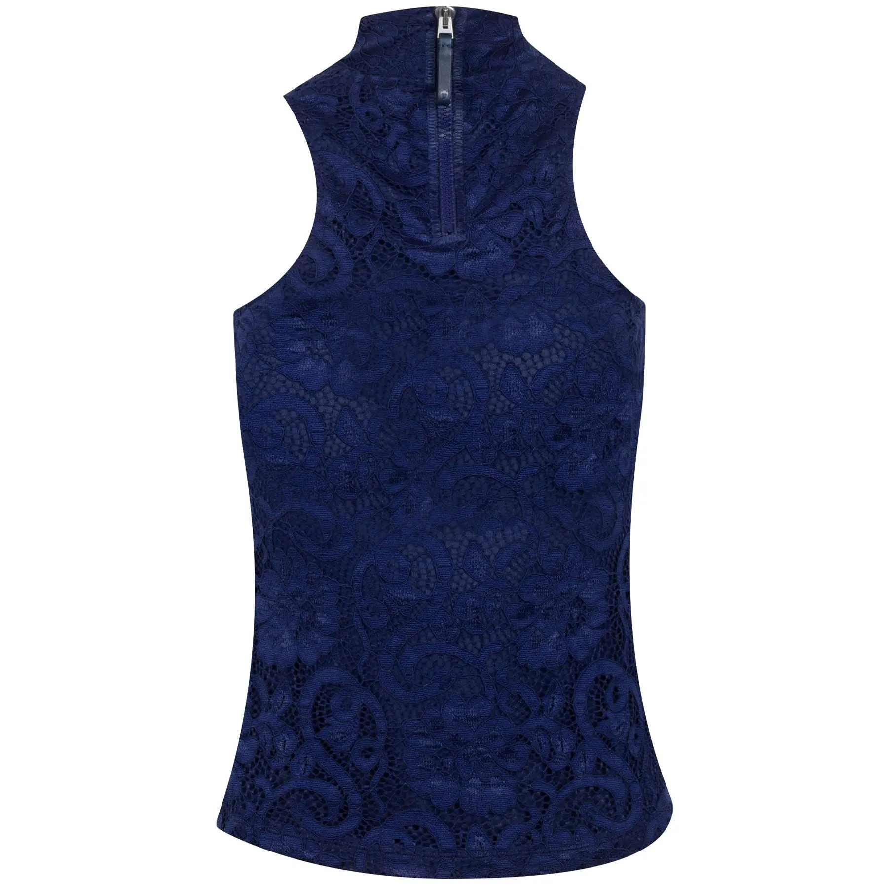 Womens Lennox Lace Mock Neck Midnight Sky