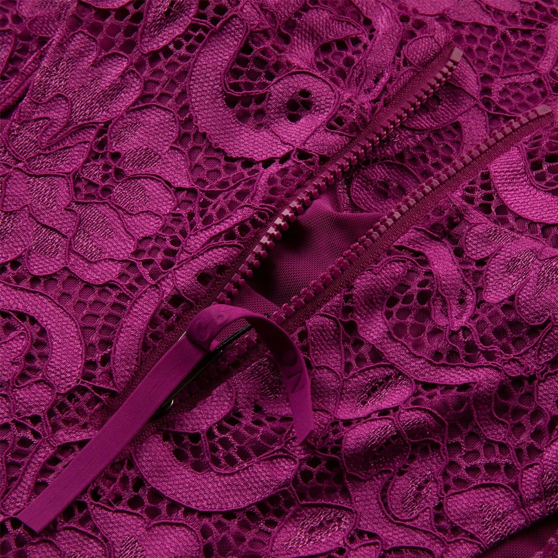 Womens Lennox Lace Mock Neck Top Bougainvillea - SS23