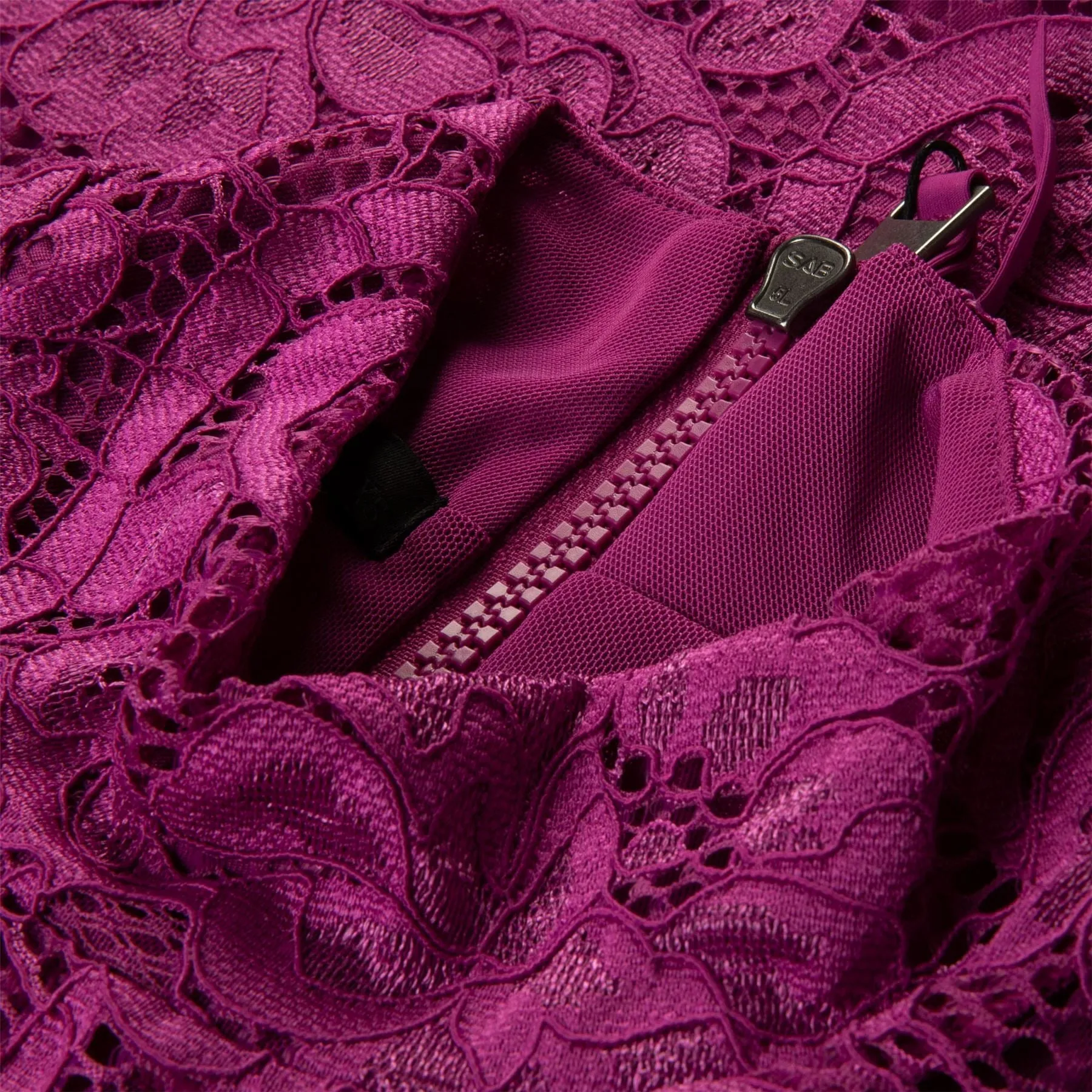 Womens Lennox Lace Mock Neck Top Bougainvillea - SS23