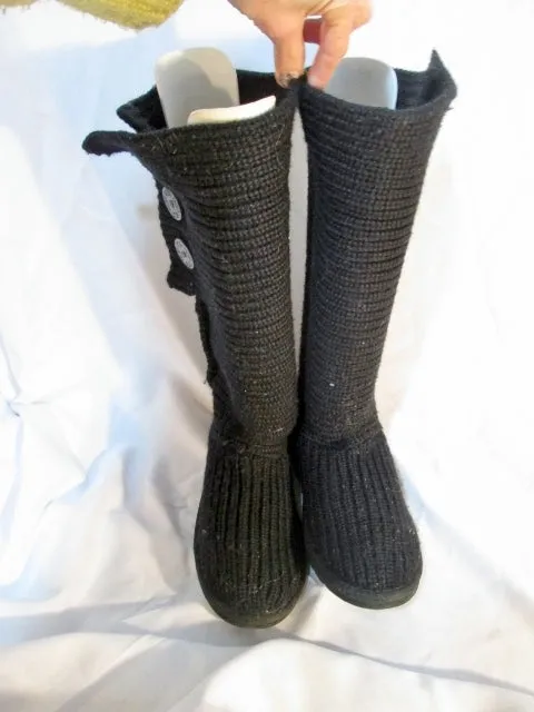 Womens UGG AUSTRALIA 5819 CLASSIC CARDY KNIT Sweater BOOTS Shoes BLACK 9
