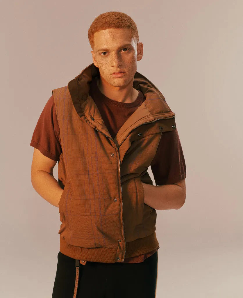 WOOL CHECK VEST