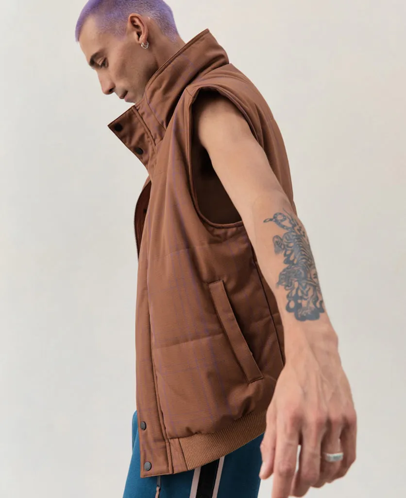 WOOL CHECK VEST