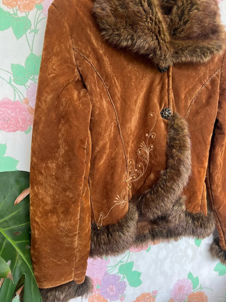 Y2K Suede Cropped Jacket