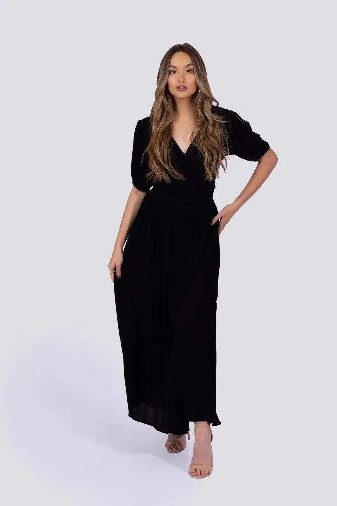 Zoe Wrap Top | Black