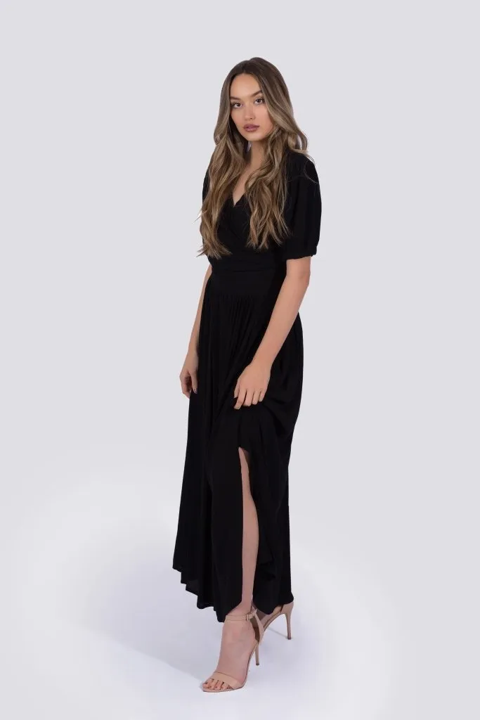 Zoe Wrap Top | Black